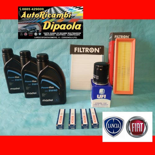 Kit tagliando candele - 4, fiat